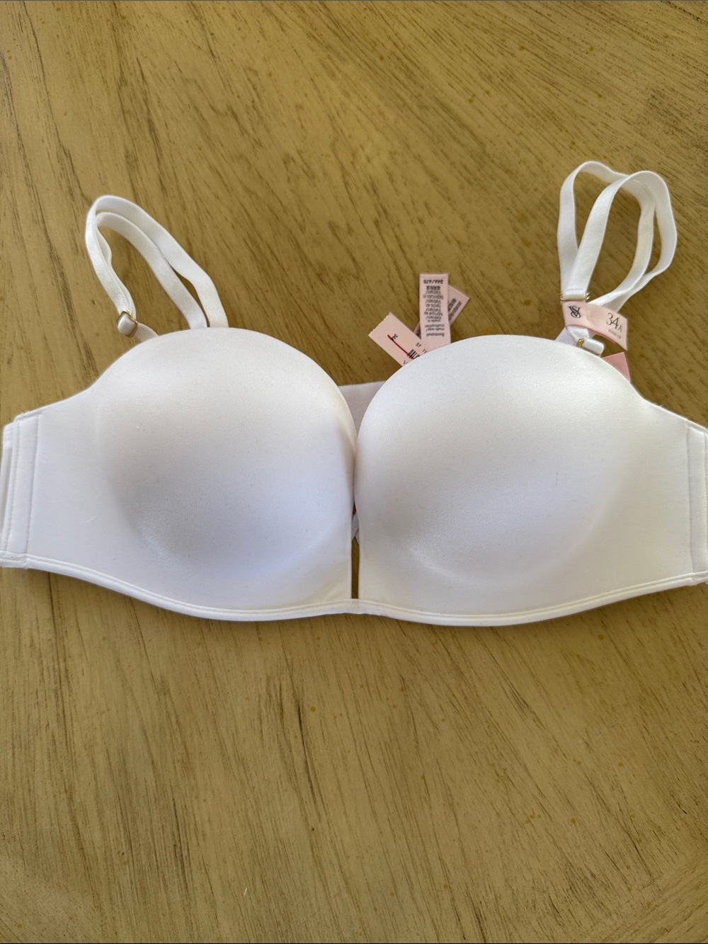 Victoria's Secret Bombshell White Convertible Strapless Push-Up Bra